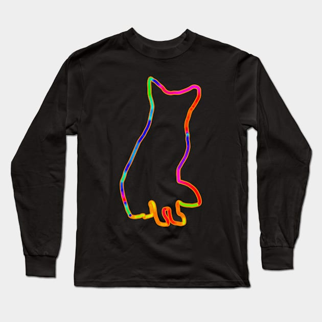 Neon fox Long Sleeve T-Shirt by Gavlart